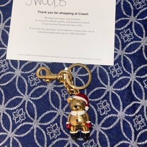 Coach Santa bear charm